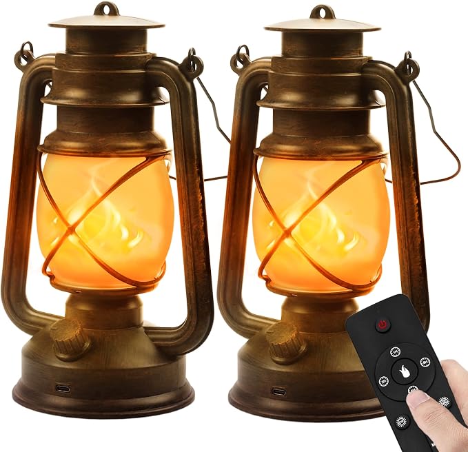 Vintage LED Lanterns met Remote