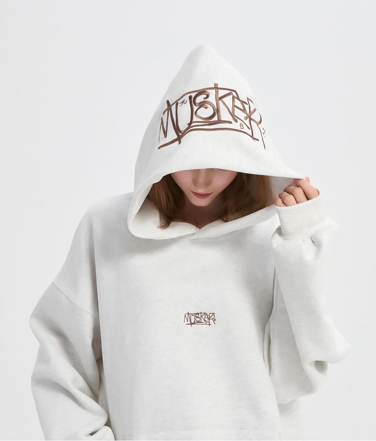 Womens Oversized Hoodies Y2k Embroidered Letter Graphic Hoodie for Teens Hooded Streetwear Sweatshirts Pullover - Image 5