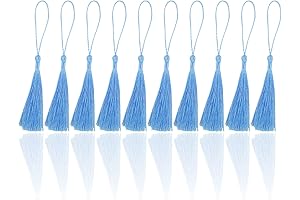 BOROLA 25 Piece Light Blue Silk Tassels