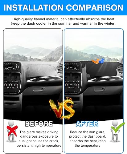 Vista 38 de Autorder Alfombrilla para tablero de instrumentos para Toyota 4Runner 1990-1995, accesorios para camioneta, cubierta de salpicadero, alfombrilla