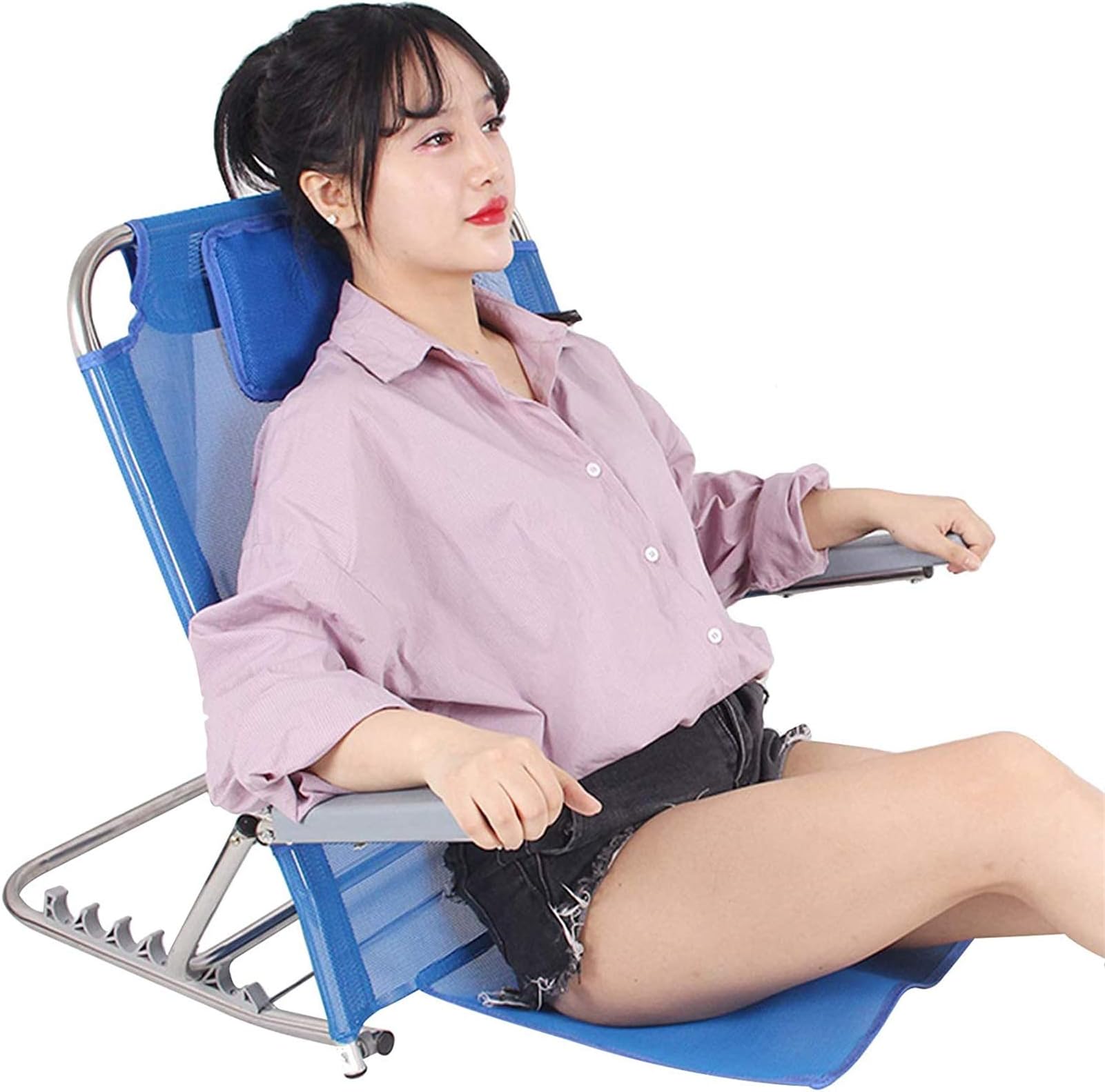 TEmkIn Back Rest Lumbar Support Bed Backrest,Adjustable Sit-up Bed Back Rest Bed Support Breathable Backrest Bracket Recliner Chair for Elderly Paralyzed Patients