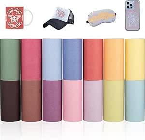 LUCKIGUCK Zekering Transfer Ink Sheets 30 Stuks/Set, Heat Press Inkt Bladeren Papier Transfer Effen Kleur 11,5 x 30,5 cm, Pre-Printed Sublimation Paper voor mok