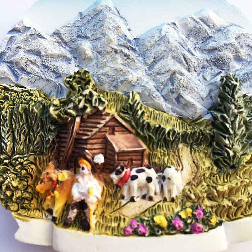Magneti per frigorifero Svizzera souvenir turistico Basilea Zermatt Matterhorn Svizzero Lucerne Jungfrau Orologio a cucù Adesivi per frigorifero  15