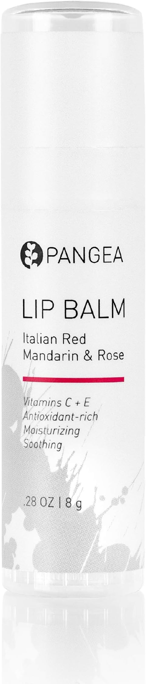 Pangea Organics Lip Balm, Italian Red Mandarin With Rose, 0.25-Ounce Tubes