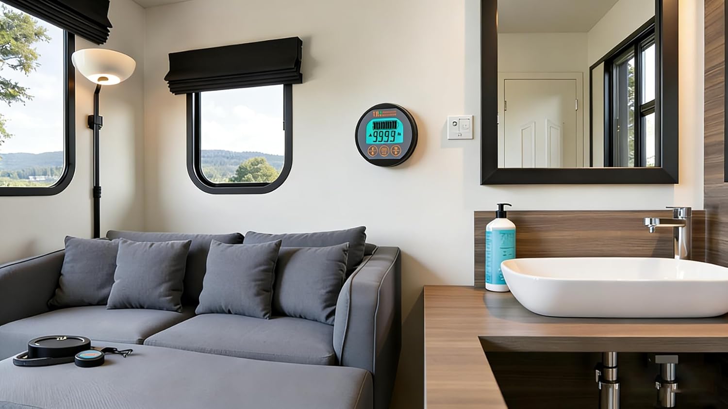 AiLi Voltmeter Ammeter Voltage Current Meter Voltmeter Ammeter 100V 350A Caravan RV Motorhome 999 AH