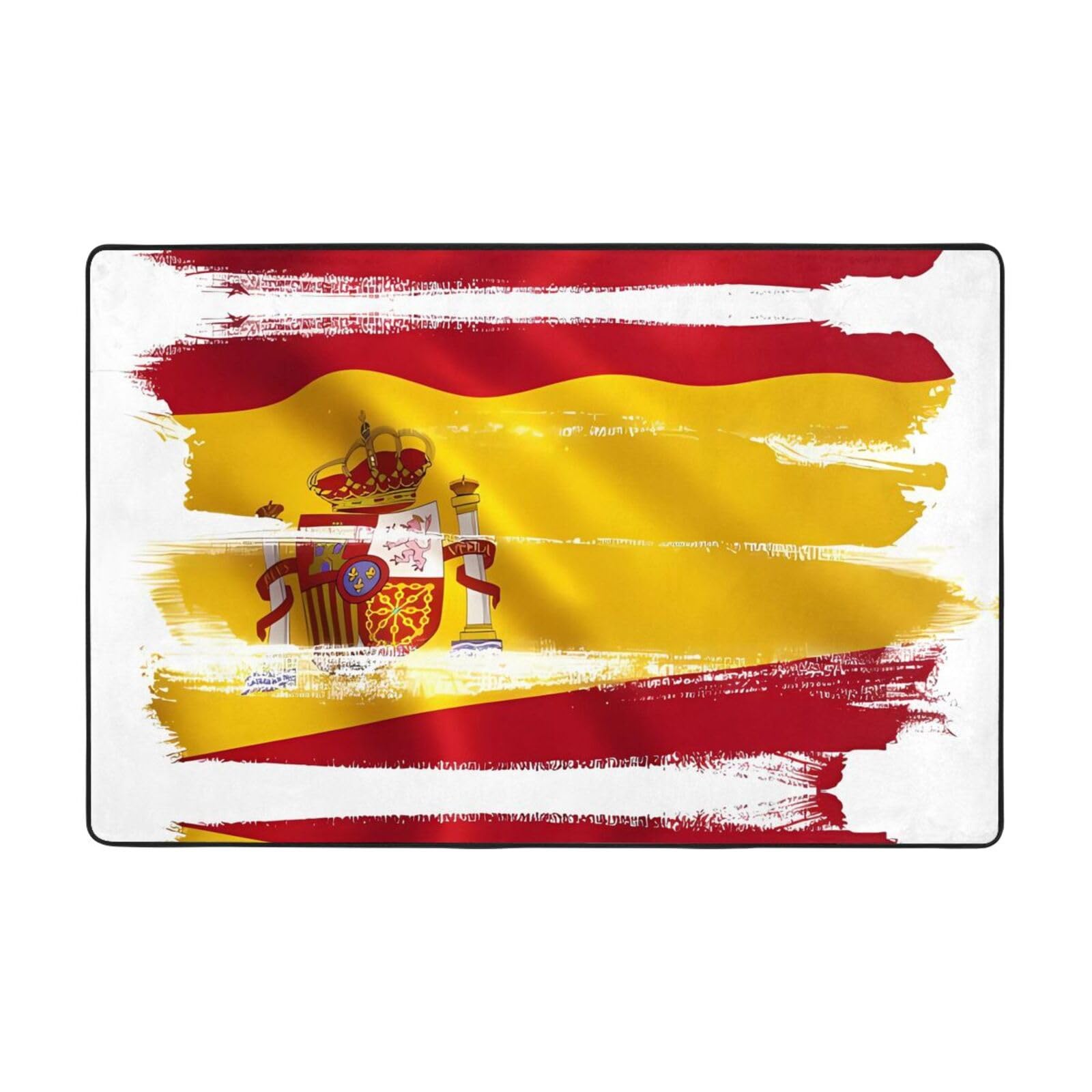 Tapis en velours fin absorbant l'eau motif Espagne 182x121 cm durable