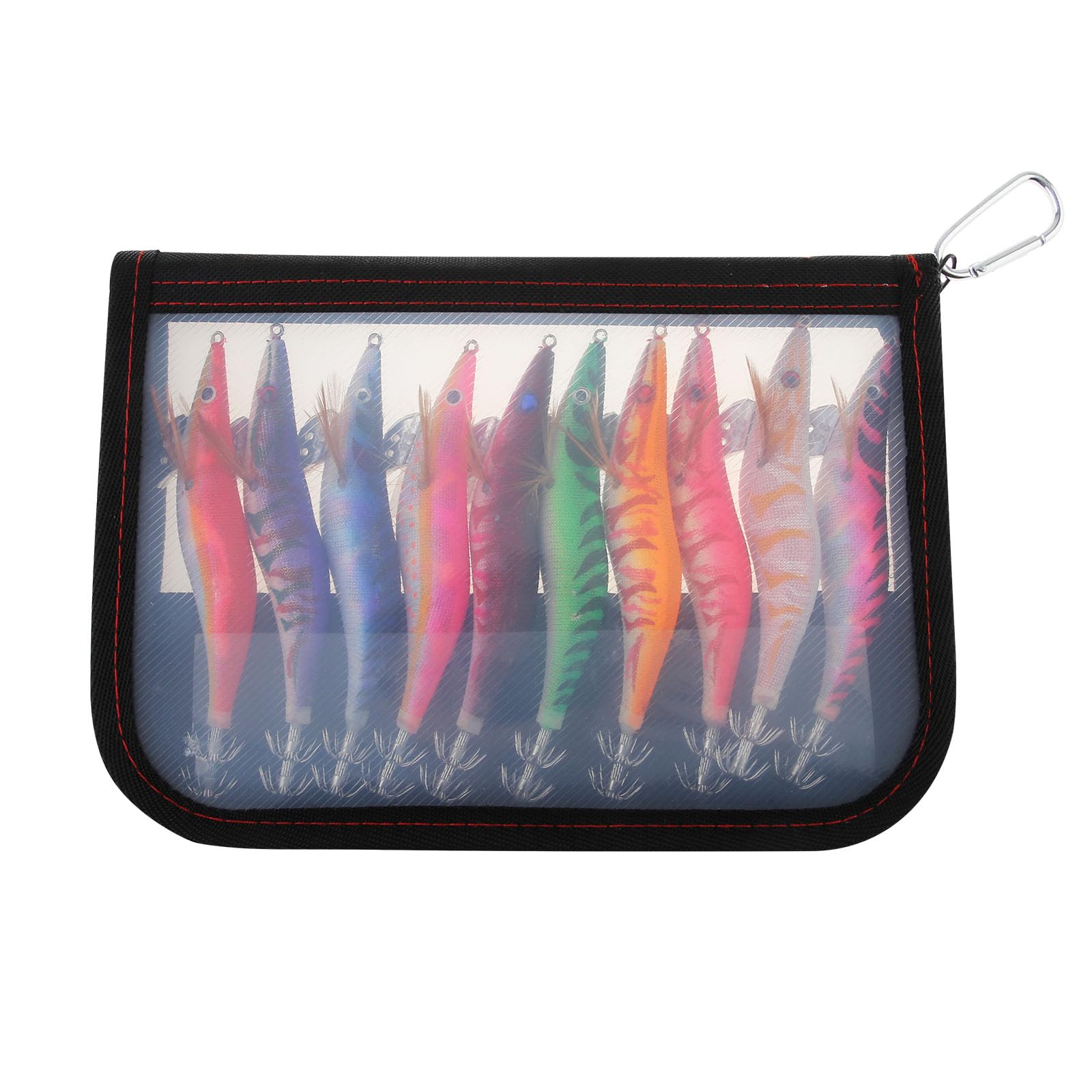 10 pezzi gamberetti illuminati calamaro Jig pesca di mare, calamaro polpo gamberetti esche (13.5cm 19g)