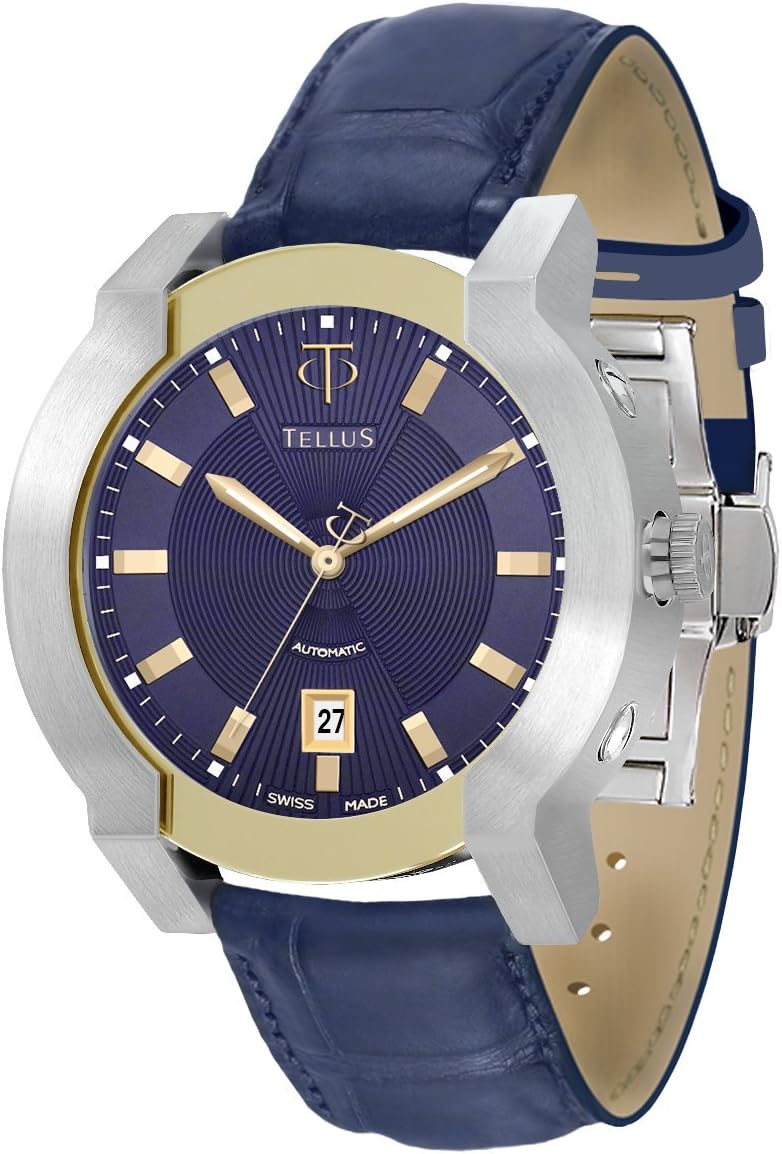 Tellus T1065-X315JWA133 Discoverer 46 Men's Genuine Alligator Leather Strap Watch