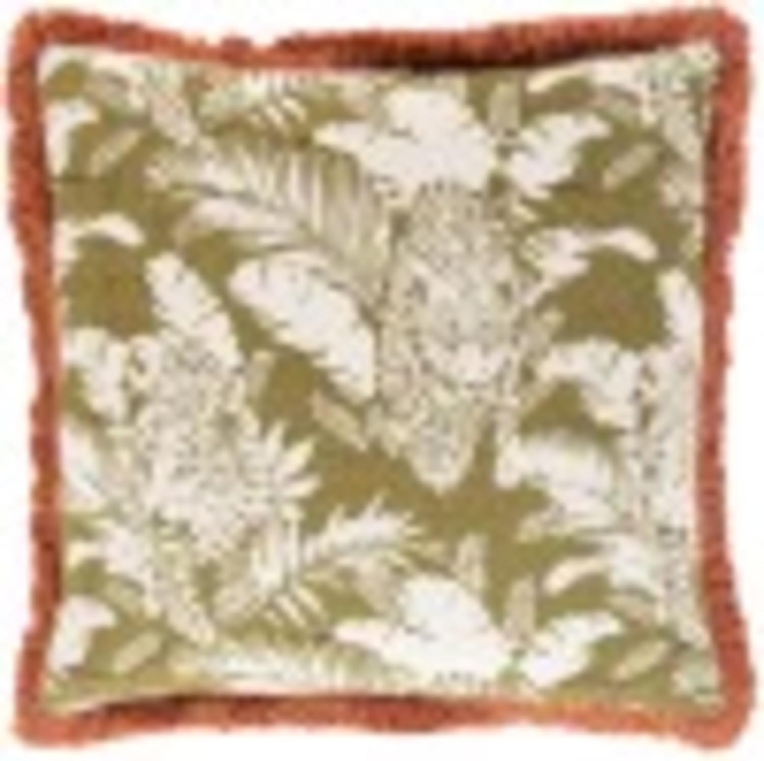Artistic Weavers Tansy 20" x 20" Pillow Cover, Ivory, Terracotta, Moss, Burnt Orange, Dark Green