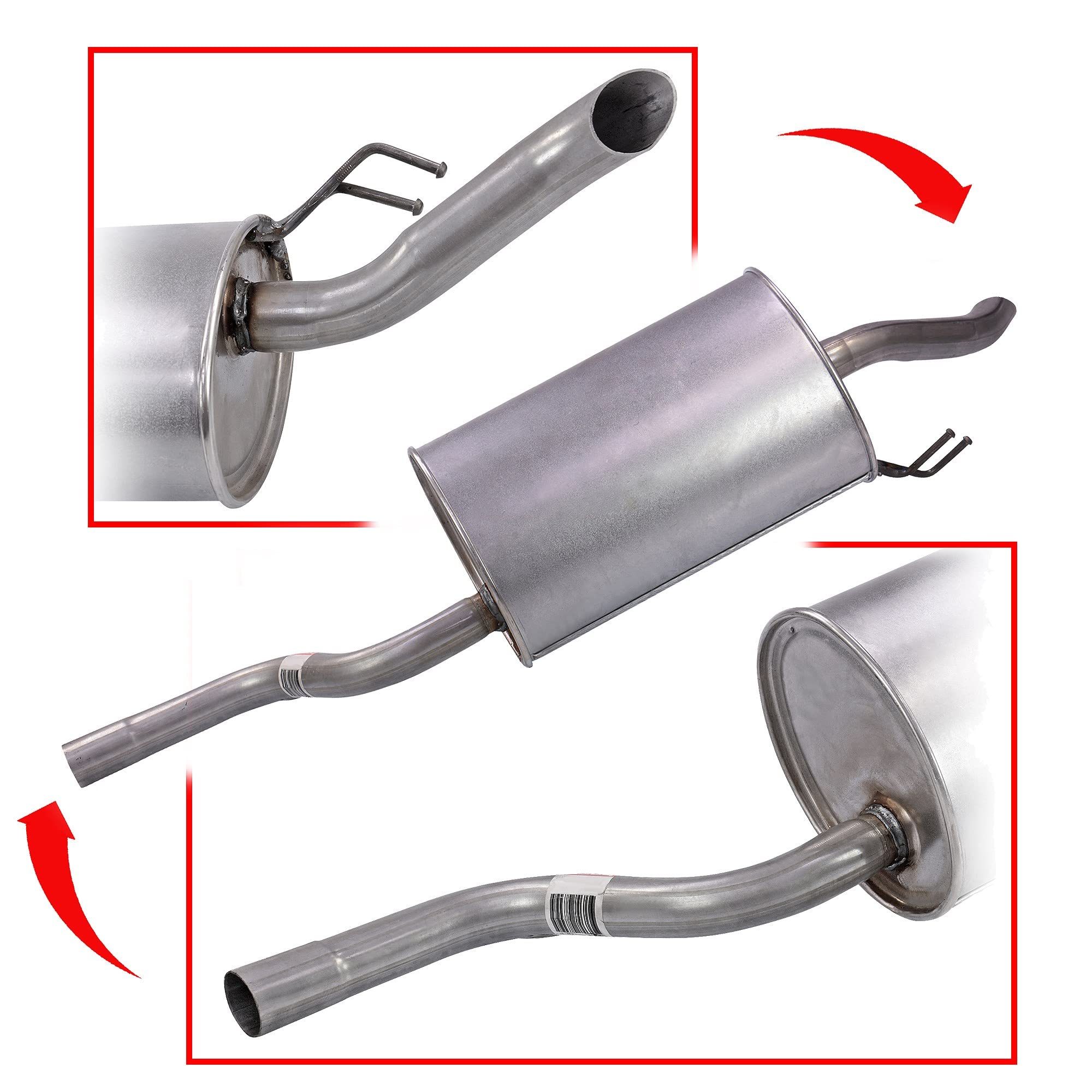 Set di silenziatori di scarico 1x Tubo anteriore, 1x Silenziatore | Compatibile con: FIAT PUNTO, PUNTO Kasten/Schrägheck