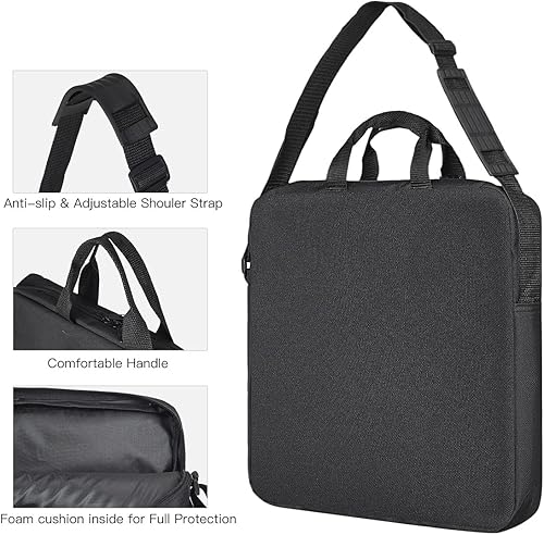 Vista 13 de CASEDAO Bolsa de transporte de fotografía para luz de anillo de 12 pulgadas, bolsa de transporte protectora de luz de anillo de selfie de 12 x 12