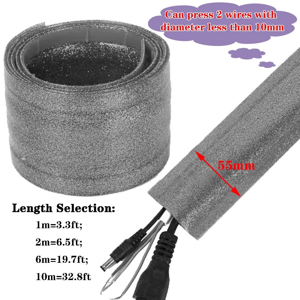 PVC Soft Glue Canalina Passacavi For Home, 55mm Durable Pavimento Cavi Calpestabile , Water And Pressure Resistant Proteggere Cavo Pavimento For Office ( Color : E , S : 10m )