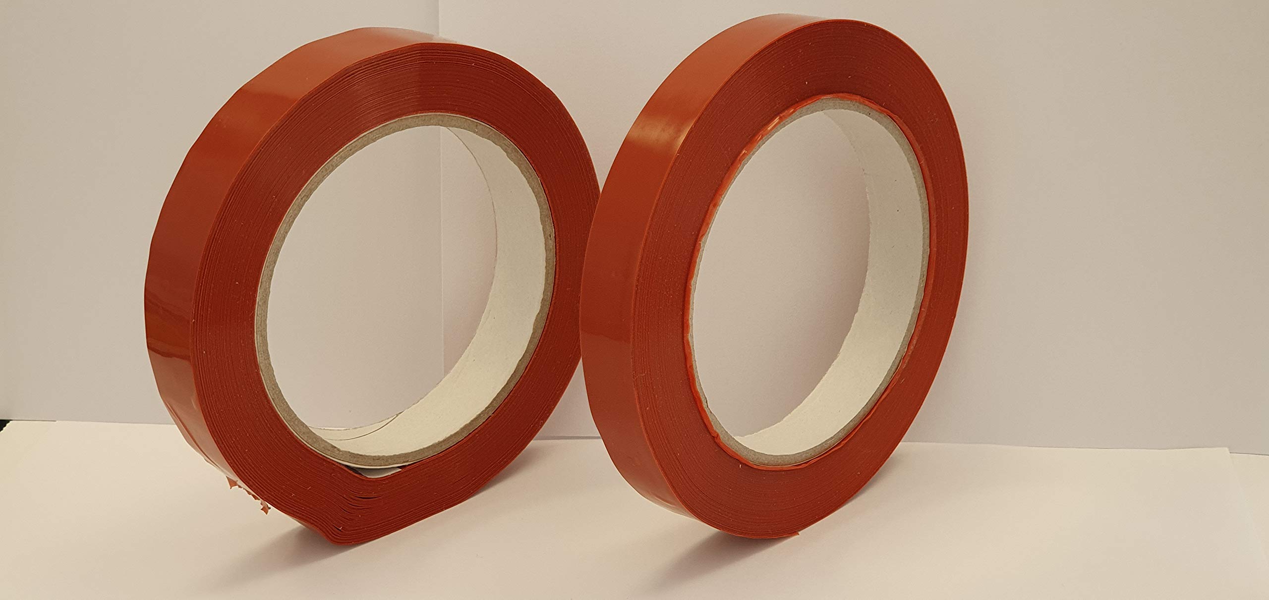 IMBALLAGGI 2000 - Nastri Strapping rinforzati antistrappo, mopp supporto, gomma naturale, 79µm, 60 m x 15 mm, Arancio (130)