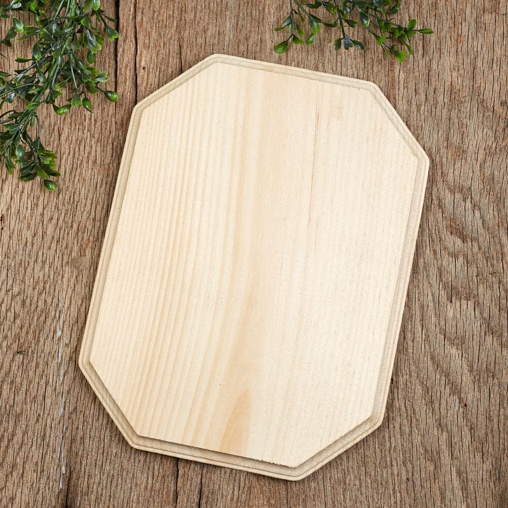 Pack of 4 Unfinished Wood Beveled Edge Plaques from Factory Direct Craft - Blank Wooden Signs for DIY Crafts and Projects (12 H x 9 W)