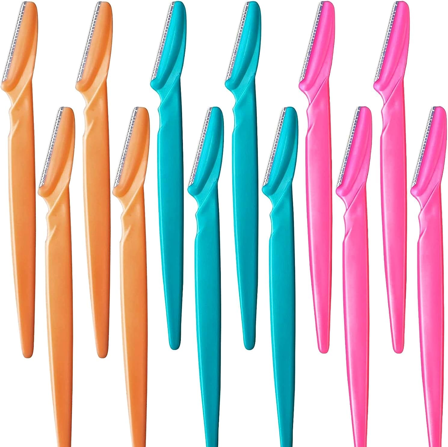12 Pcs Face Razors for Women, Dermaplane Tool Eyebrow Razor for Trimming and Shaping, Multipurpose Exfoliating Women's Facial Razors and Hair Shaper Remover Face Shavers Trimmer with Cover
