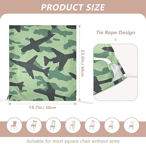 Miniatura 3 de Green Planes - Juego de fundas decorativas para sillas de comedor para el hogar, comedor, fundas elásticas lavables para sillas de comedor, juego de