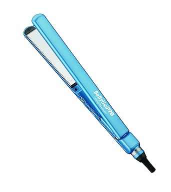 BabylissPRO Nano Titanium Ultra-Thin Hair Straightener, Professional Flat Iron, 5-Inch Extended Plates for Faster Straightening, for All Hair Types