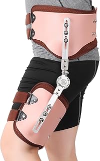 ROM Hip Abduction Brace, Post Op Hinged Hip Stabilizer Brace, Adjustable Hips Orthosis Support for Hip Replacements, Sciatica Pain Relief, Joint Protection Fixation Device (Left)