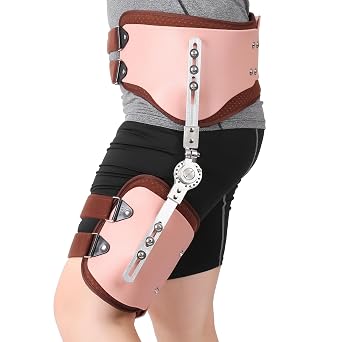 ROM Hip Abduction Brace, Post Op Hinged Hip Stabilizer Brace, Adjustable Hips Orthosis Support for Hip Replacements, Sciatica Pain Relief, Joint Protection Fixation Device Left