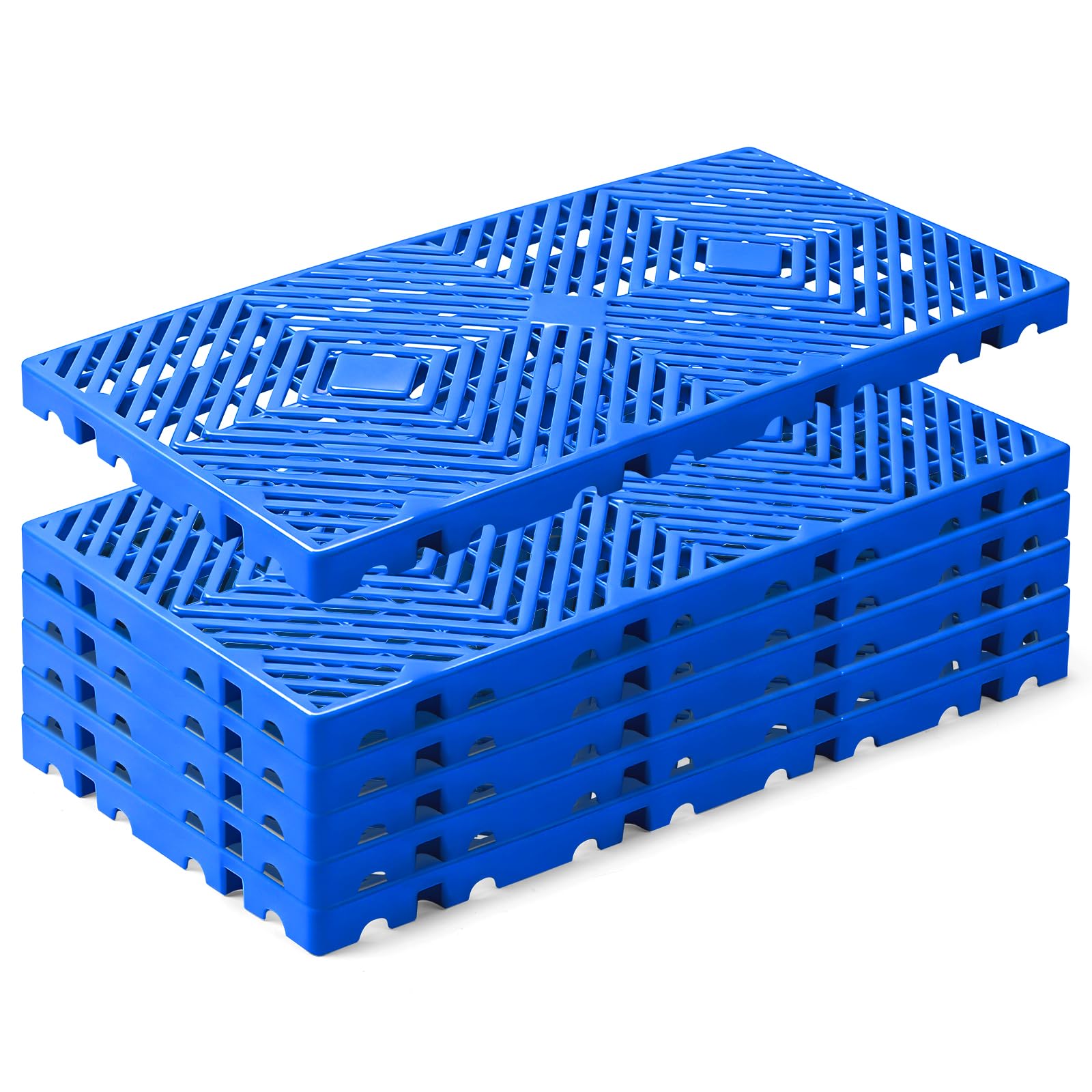 Photo 1 of Kerbaeo Interlocking 6 Pcs Plastic Pallets for Basement Storage