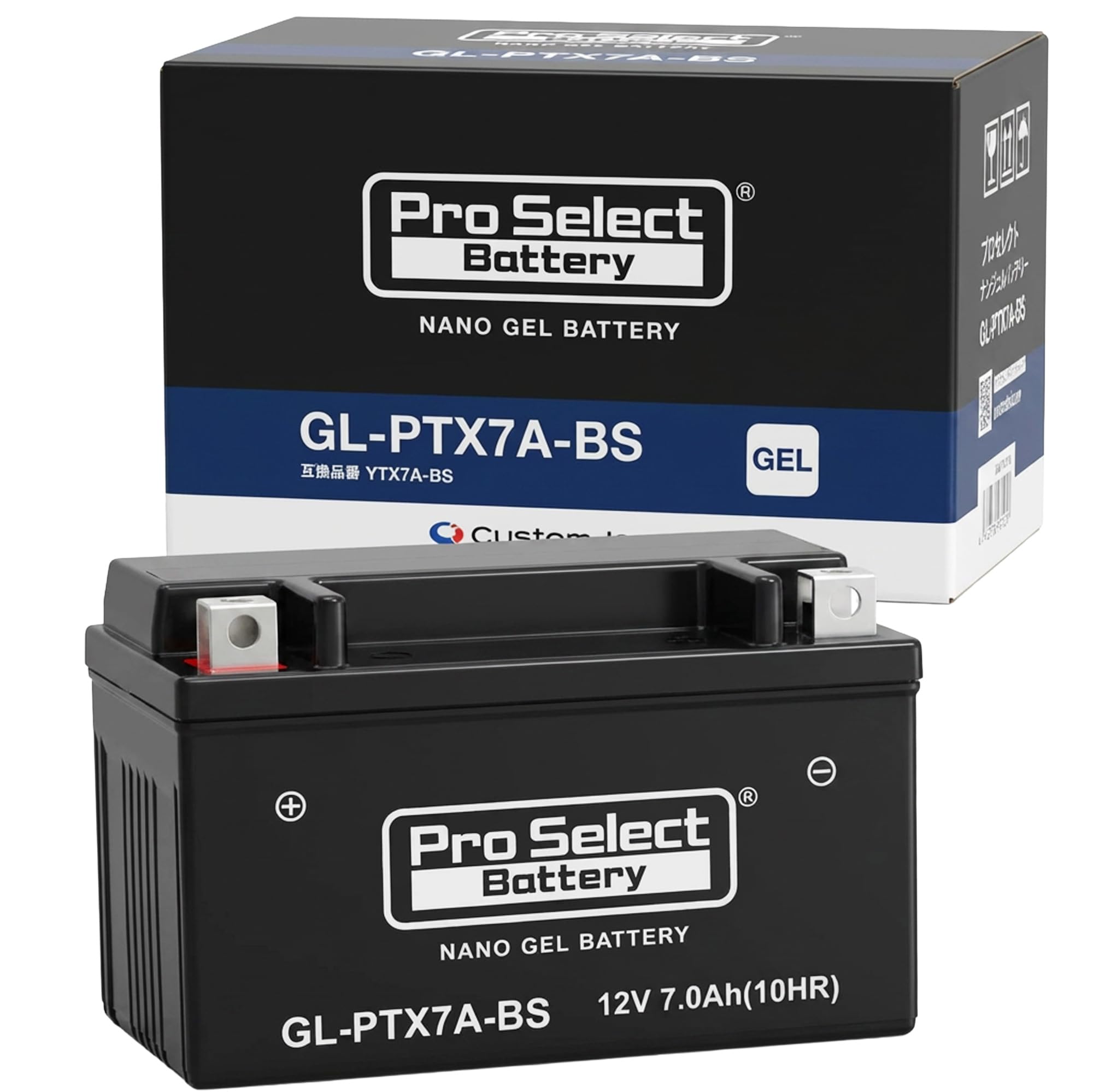 Amazon | ProSelect YTX7A-BS 互換 バイク用バッテリー GL-PTX7A-BS