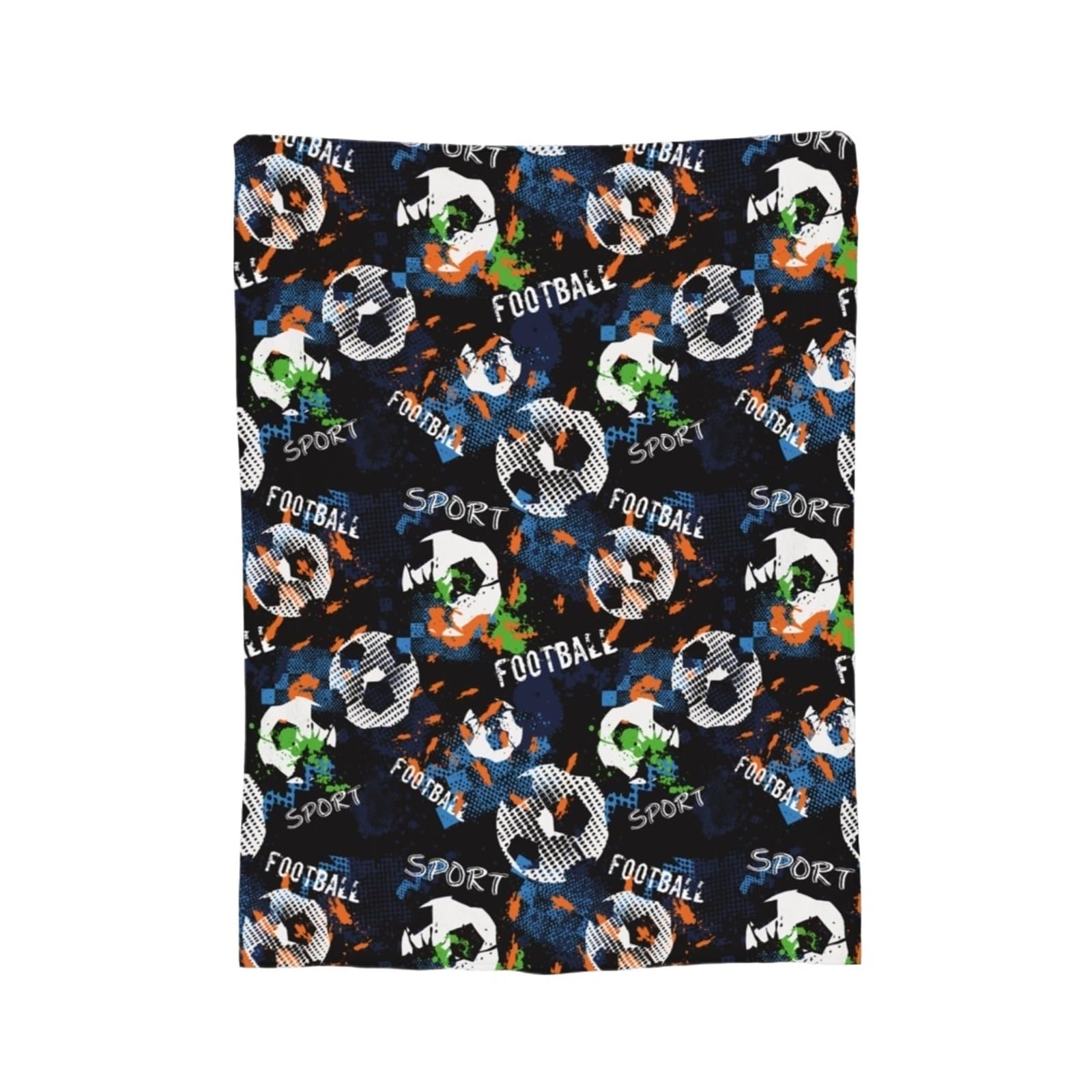 WSQHAO Soccer Ball Football Blanket Plush Print Multifunction Warm Throw For Bed Outdoor for Bed Couch(Color9)
