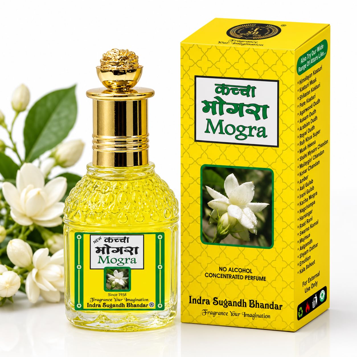 INDRA SUGANDH BHANDAR Attar For Men|Women Kaccha Mogra Pure Mogra Bud Essential Oil Long Lasting Fragrance 25ml Rollon Pack-image-37