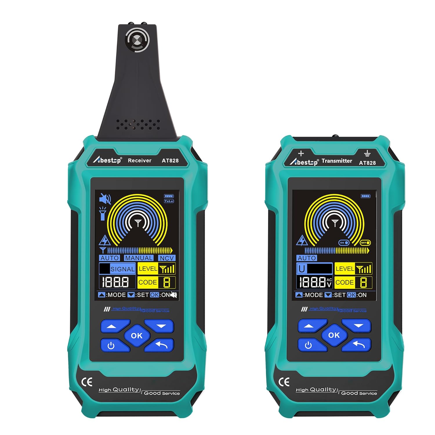 Underground Cable Locator, Abestop AT828 Cable Tester Wire Tracker, Detecting Underground Wires/Cables, Circuit Tracer Laying Paths of Cables Electrical Lines Water/Gas Supply Pipelines