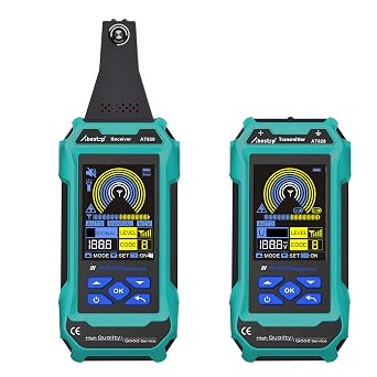 AT828 Underground Cable Tester Multifunctional Cable Locator Detecting Underground Wires/Cables, Circuit Tracer Laying Paths of Cables Electrical Lines Water/Gas Supply Pipelines
