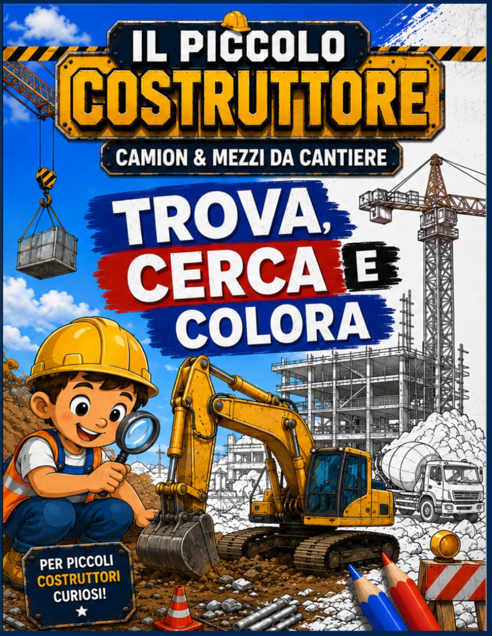 TROVA, CERCA E COLORA (IL PICCOLO COSTRUTTORE)