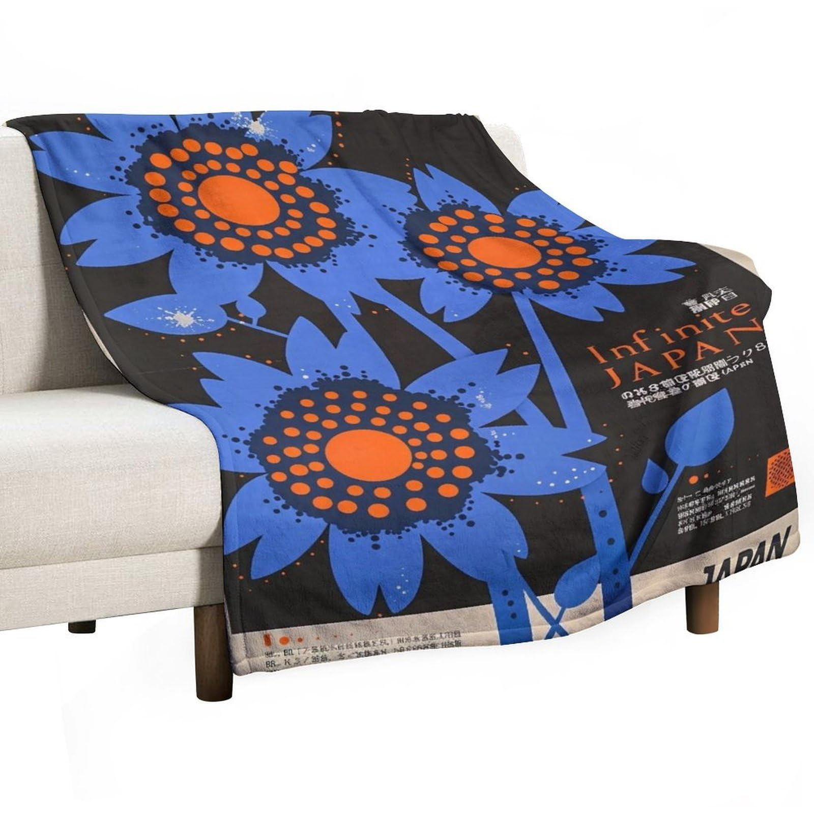YHGSREUOH Yayoi Kusama Flowers 1987 02 Flannel Blankets Fleece Soft Throw Lightweight Plush Gifts for Couch, Bed, Cozy Sofa Plush, Chair, Lovers 130x175cm(50x70in)