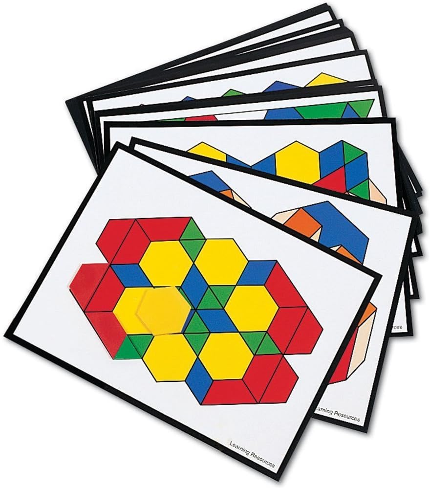 Learning Resources LER0264 Intermediate Pattern Block Design Cards, for Grades 2-6 [Block Design Cards]