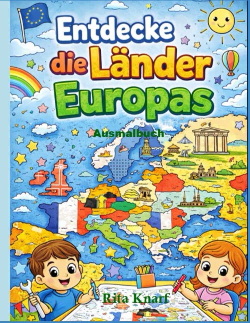 Ausmalbuch Länder Europas