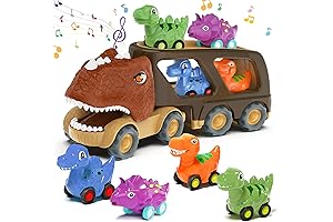 Dinosaur Toys for Kids with Transport Truck
