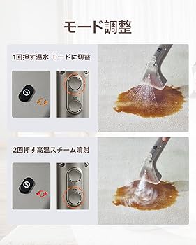 Amazon.co.jp: 【100℃蒸気噴射×18000Pa超強吸引力×60℃加熱お湯】 uwant