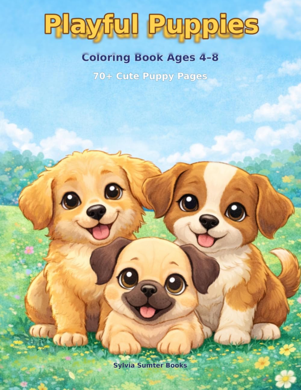 puppy coloring book kids dog coloring book toddler cute puppy coloring pages easy animal coloring book kids activity book ages 4 5 6 7 8 preschool ... Pages for Toddlers and Young Children