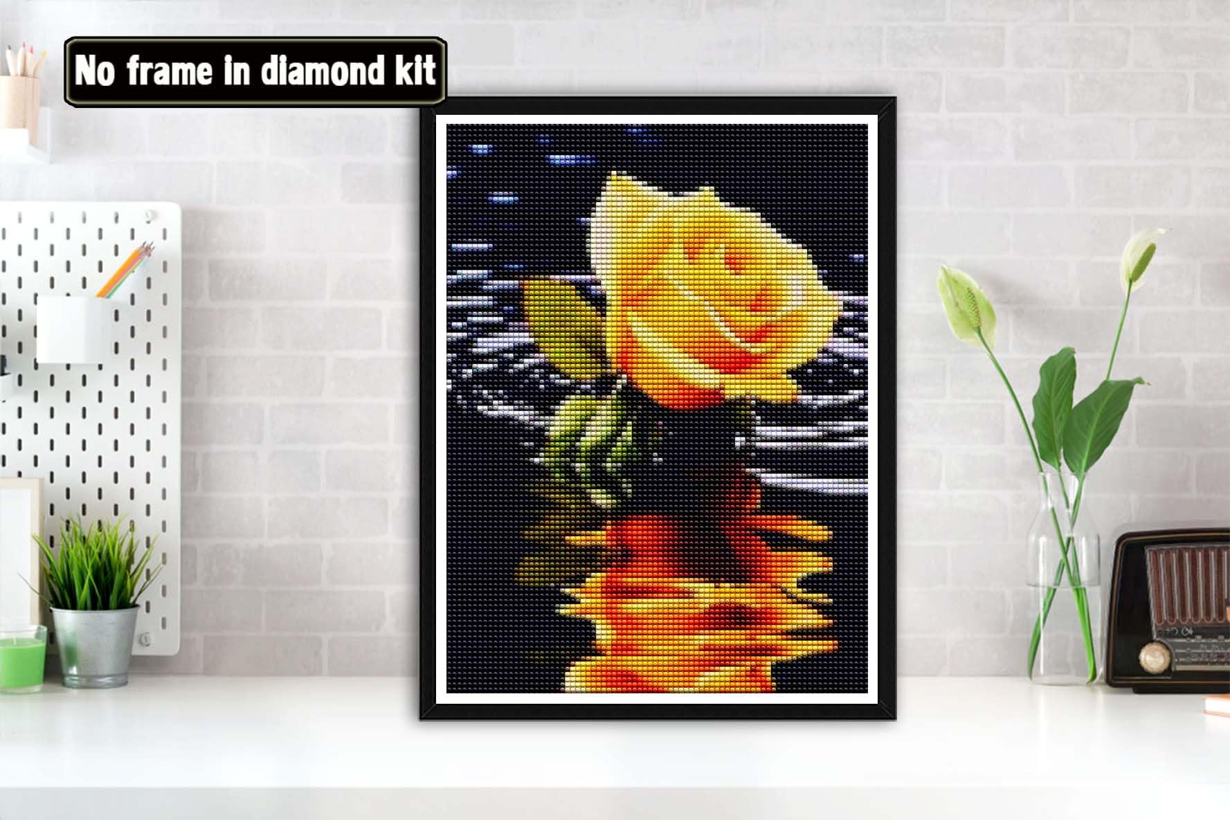 KIT 5D TRAPANO rotondo completo fai da te pittura diamante fiore