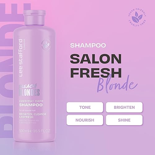 Miniatura 2 de Lee Stafford Champú Daily Blonde  Limpiador de cuidado diario Bleach Blondes - Lo mejor para neutralizar los tonos amarillos, ilumina y refresca
