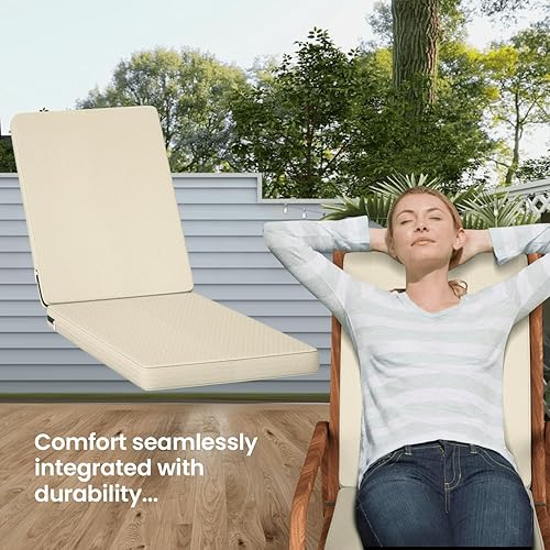 Miniatura 6 de Chaise Lounge - Cojines para muebles de patio al aire libre  Cojines para sillas de patio resistentes al agua de 72 x 21 pulgadas  Cojines duraderos