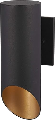 Minka Lavery Lámpara de pared exterior 72611-66G Pineview Slope - Farol de pared exterior, 1 luz de 60 vatios, color negro