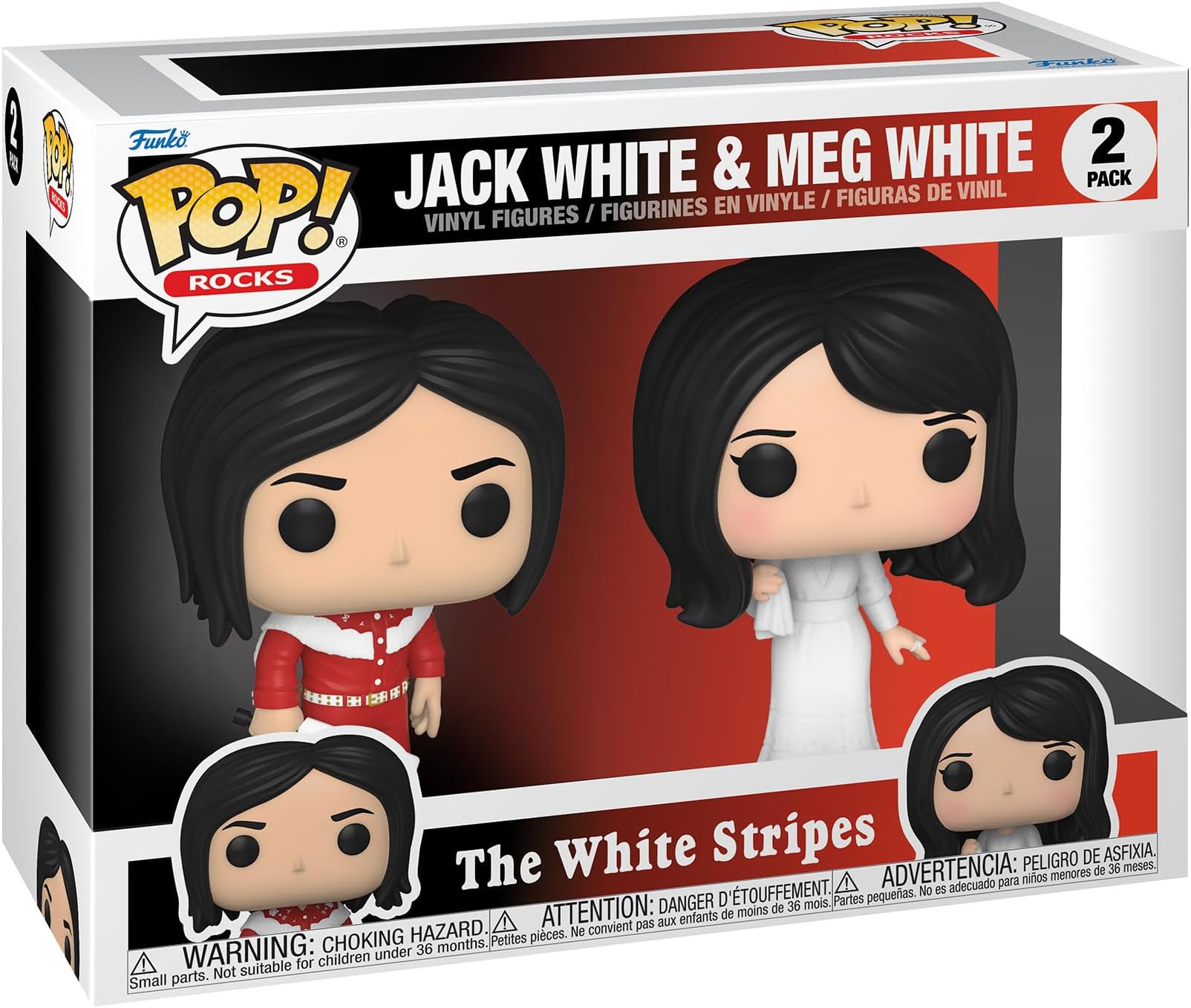 POP! Rocks: the Meg White Stripes 2pk - Collectable Vinyl Figure - Gift Idea - Official Merchandise - Toys for Kids & Adults - Music Fans - Model Figure for Collectors and Display