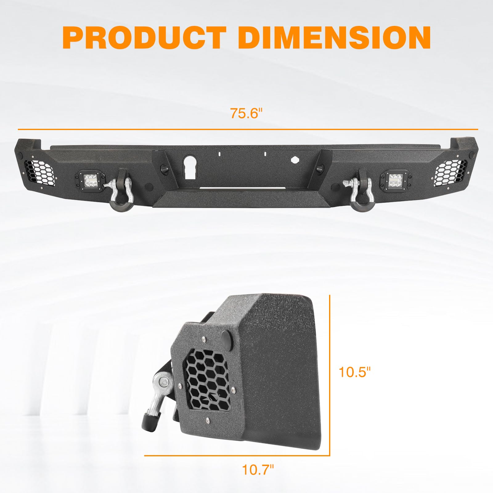 Pickup Truck Rear Bumper Compatible with - Key Features