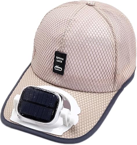 Miniatura 9 de Sombrero de sol para hombres y mujeres, sombrero de béisbol de enfriamiento para deportes al aire libre, viajes, camping, ventilador alimentado por
