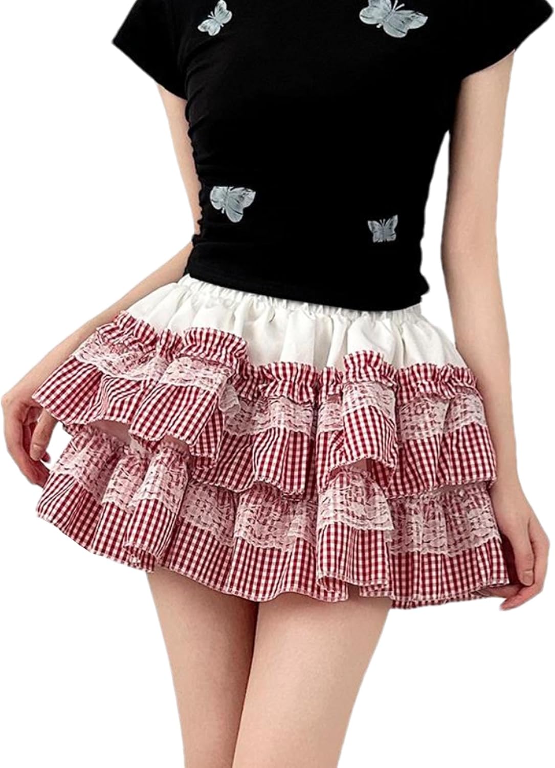 Plaid Geplooide Mini Rok Vrouwen Skorts Hoge Taille Tennis Skater Lolita Leuke A-lijn Korte Rokken Voor Tiener Meisjes, roze, XL