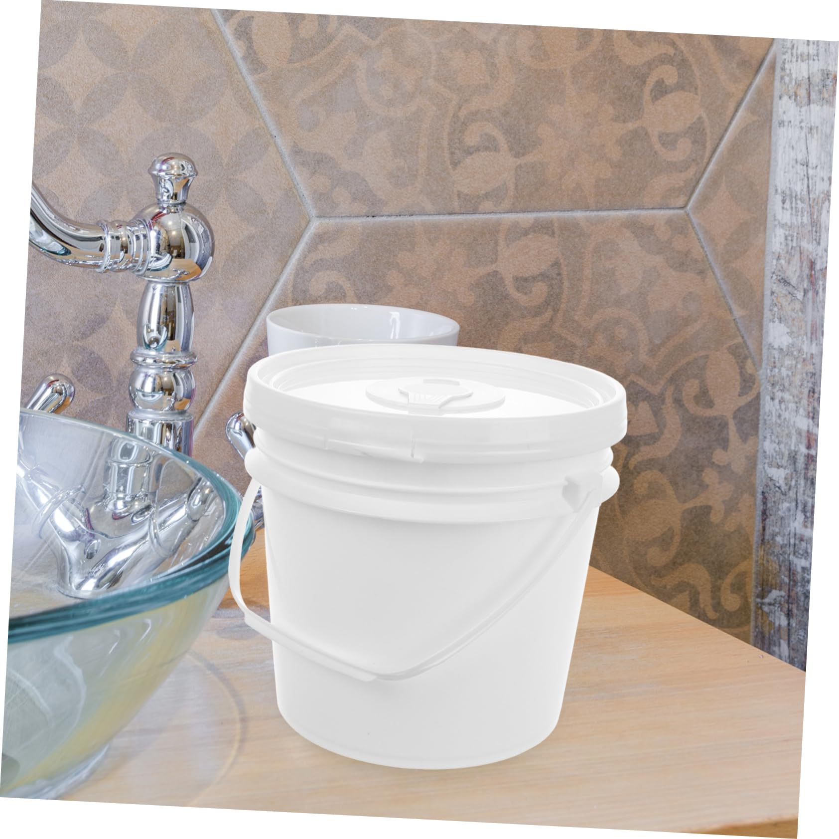 SOLUSTRE Cubo de Toallitas Húmedas Portátil Asa Contenedor para Toallitas Húmedas para Baño para Uso Diario Casa o Viaje