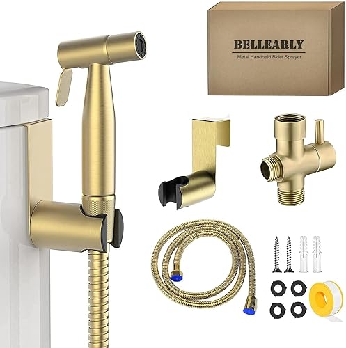 Accesorio de rociador de bidé de mano para inodoro, kit de rociador de chorro para lavado femenino y pañal de bebé, control de presión de agua