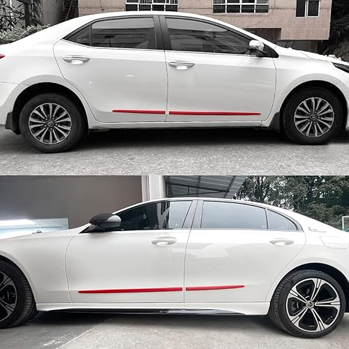 Miniatura 4 de XmuxHai 4 protectores de puerta de automóvil para evitar abolladuras, kit de moldura de puerta, protector universal para moldura automotriz, evita