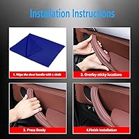 Vista 5 de Funda de Manija de Puerta Compatible con BMW X5 Serie E70/E70 LCI 2008-2013, BMW X6 Serie E71/E72 2008-2014 (3 Piezas) (Fibra de Carbono)