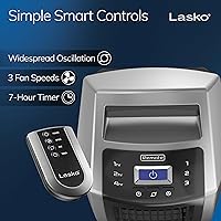 Vista 6 de Lasko Ventilador oscilante de alta velocidad U35122 con control remoto