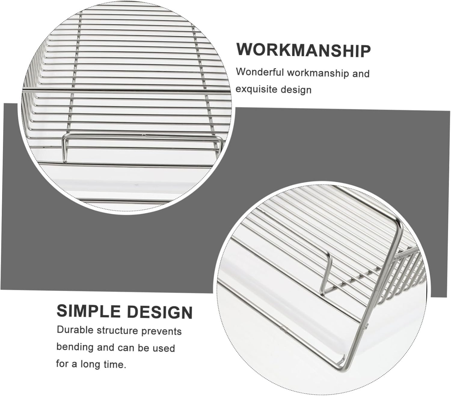 Unomor Stainless Steel Kitchen Utensil Drain Rack Bottle Drying Rack Dishes Storage Container Over Sink